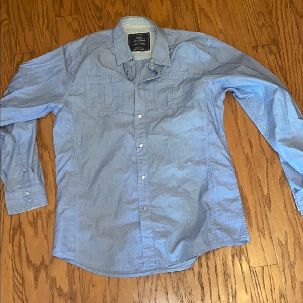 Dunnes Blue Men’s Causal Button Down Long-sleeve